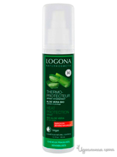 Спрей-термозащита для волос натуральный с Био-алоэ вера, 150 мл, Logona