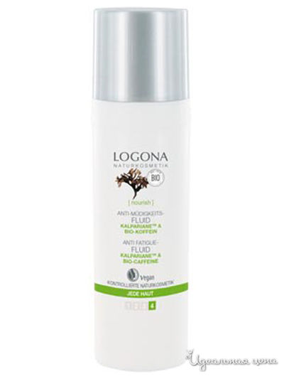 Флюид для лица тонизирующий Анти-усталость с комплексом Kalpariane и био-кофеином, 30 мл, Logona