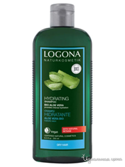 Шампунь для увлажнения волос с Био-алоэ вера, 250 мл, Logona