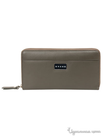 Кошелек, 19 х 10 х 1,9 см CROSS, цвет серый