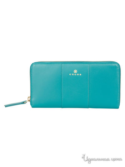 Кошелек, 19,5 x 10,2 x 2 см CROSS, цвет бирюзовый