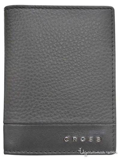 Обложка для кредитных карт, 11 х 1 х 9 см CROSS, цвет серый