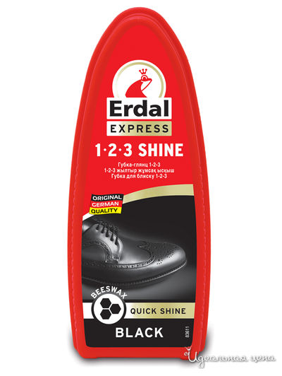 Губка-глянц 1-2-3, ERDAL, цвет черный