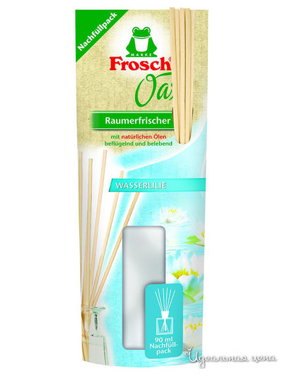 Освежитель воздуха на основе масел Водяная лилия, 90 мл, Frosch