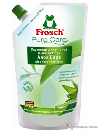 Мыло жидкое ухаживающее для рук Алоэ Вера, запасная упаковка, 500 мл, Frosch