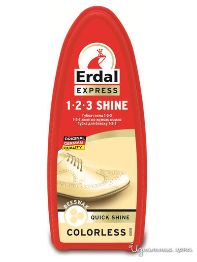 Губка-глянц 1-2-3, бесцветный, ERDAL