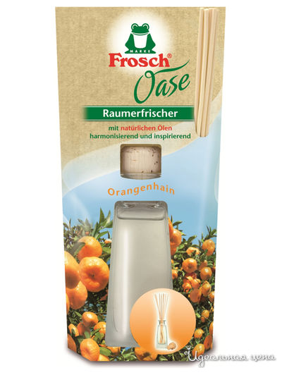 Освежитель воздуха на основе масел Апельсин, 90 мл, Frosch