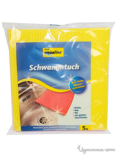 Губчатая салфетка, 5 шт, 18х20 см, a&n&a aQualine