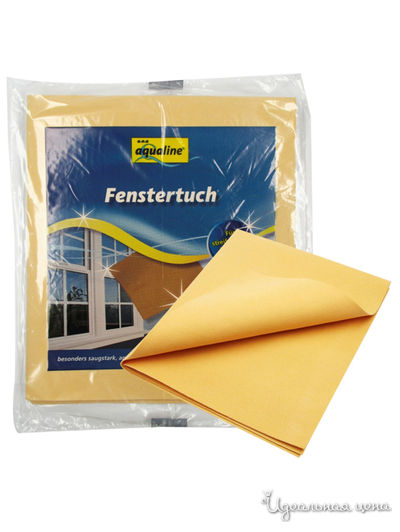 Салфетка для окон, зеркал, а/машин, искусственная замша, 1 шт, 35х40 см, a&n&a aQualine