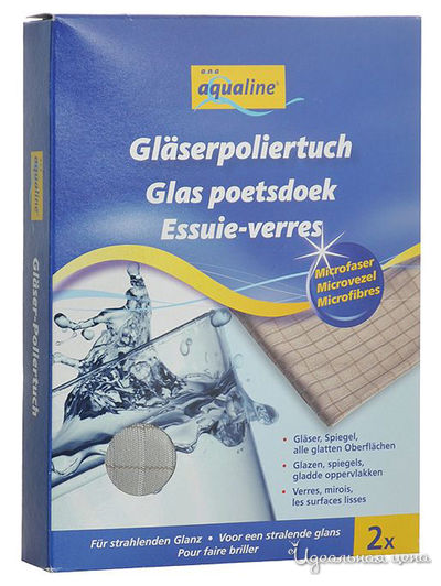 Салфетка для полировки стекла и посуды, 2 шт, a&n&a aQualine