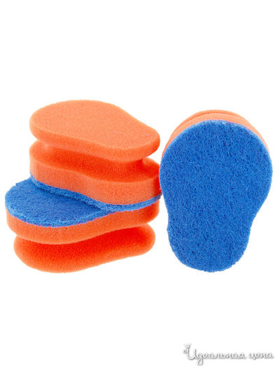 Губка для мытья посуды Эргономичная, 3 шт, a&n&a aQualine