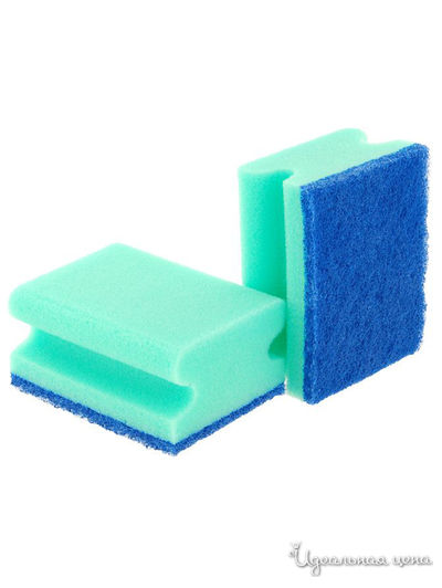 Губка  для мытья посуды, 2 шт, a&n&a aQualine