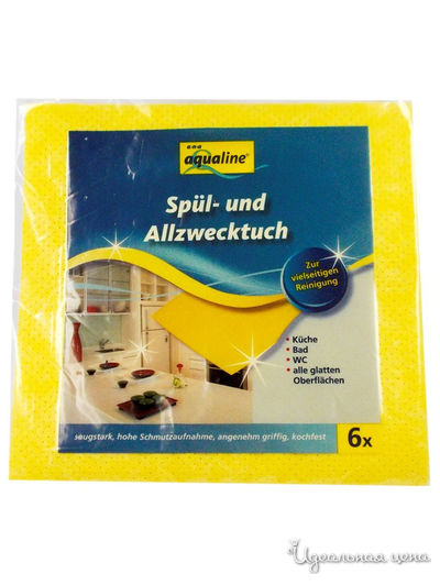 Салфетка с термоперфорацией универсальная, 38х38 см*6 шт, a&n&a aQualine