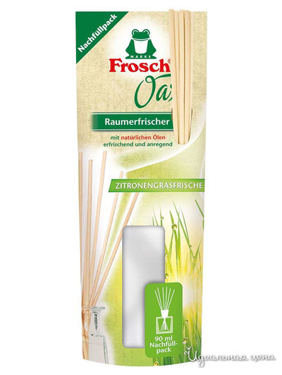 Освежитель воздуха на основе масел Лимонник, запасная упаковка, 90 мл, Frosch