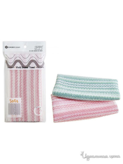 Мочалка для душа средней жесткости Vivid, 28*90 см, SUNG BO