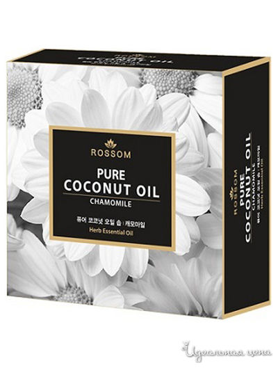 Мыло туалетное твердое из 100% масла кокоса с экстрактом ромашки и лаванды, 100 г, Mukunghwa