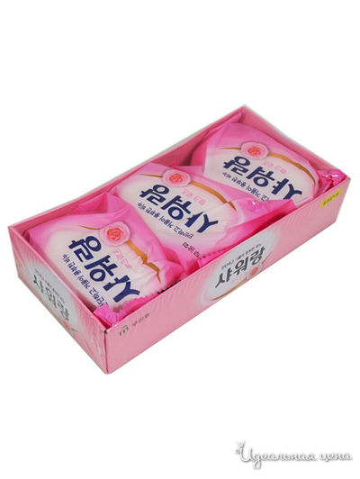 Мыло туалетное твердое с нежным ароматом цветущей розы, 3х130 г, Mukunghwa