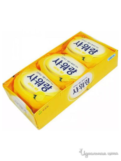 Мыло туалетное твердое с ярким ароматом лимона, 3х130 г, Mukunghwa