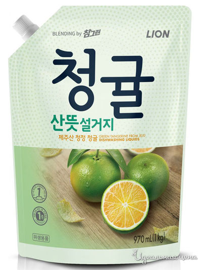 Средство для мытья посуды Chamgreen Зеленый цитрус, 970 мл, Lion