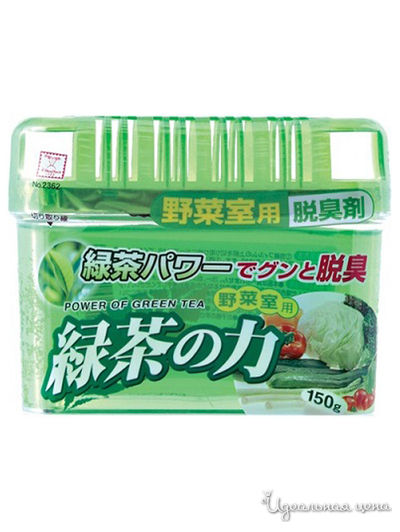 Дезодорант-поглотитель неприятных запахов для холодильника с экстрактом зелёного чая, 150 г, KOKUBO