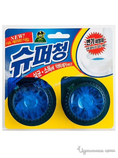 Очиститель для бачка унитаза, 2 таблетки * 45 г, SANDOKKAEBI