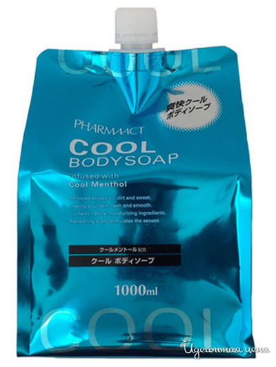 Гель для душа с ментолом COOL, 1 л, PELICAN SOAP