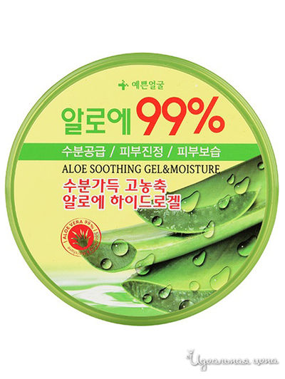 Гель для лица и тела с 99% алоэ Успокаивающий и увлажняющий, 300 г, Well-being