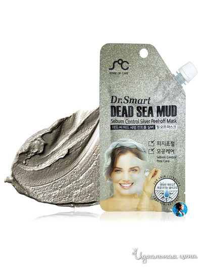 Маска-пленка с грязью мертвого моря, 25 г, Dr.Smart