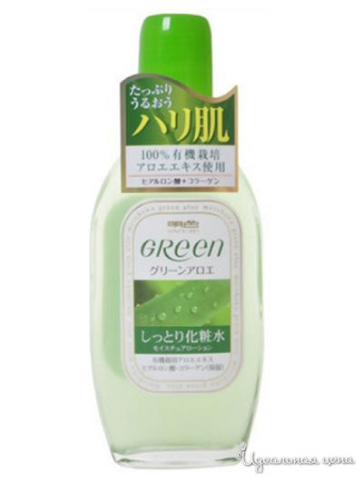 Лосьон для ухода за сухой кожей лица Green Plus Aloe Moisture Lotion, 170 мл, Meishoku