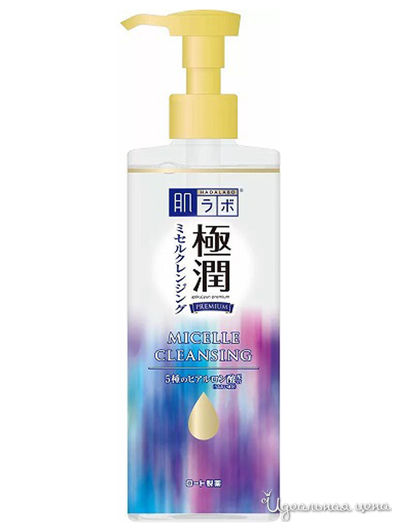 Мицеллярная вода для умывания с гиалуроновой кислотой Gokujyun Premium, 330 мл, HADALABO