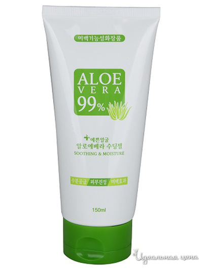 Гель для лица с 99% алоэ успокаивающий Aloe Vera Soothing Gel, 150 мл, Well-being
