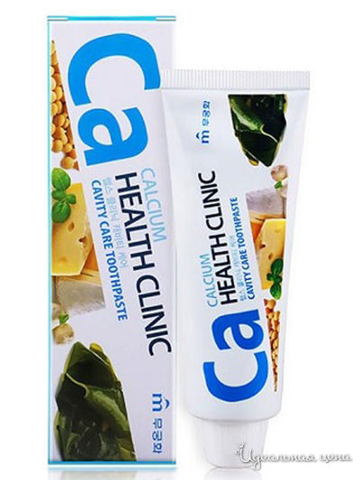 Зубная паста с кальцием для профилактики кариеса Calcium Health Clinic, 100 г, Mukunghwa
