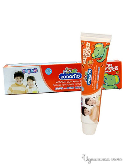 Зубная паста детская Апельсин (0,5+), 80 г, Lion