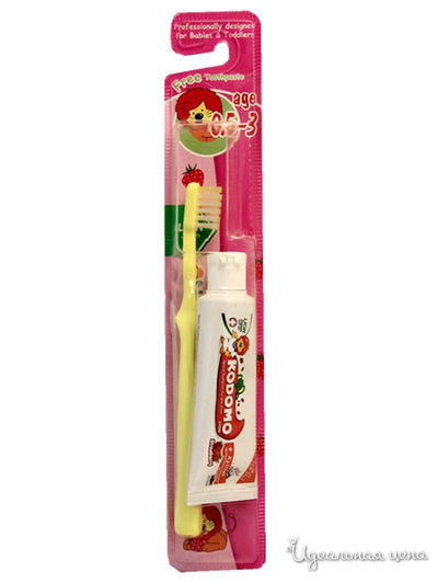 Набор детский: зубная щетка, зубная паста 15 г (0,5 года-3 года), Lion