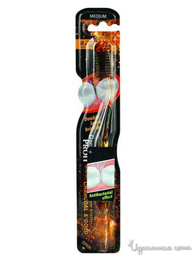 Зубная щетка ECO 2-х уровневая с углем и золотом, 10 г, Doctor PROff