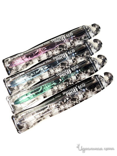 Эко зубная щетка средней жесткости с активированным углем корейского бамбука, Doctor PROff, цвет в ассортименте