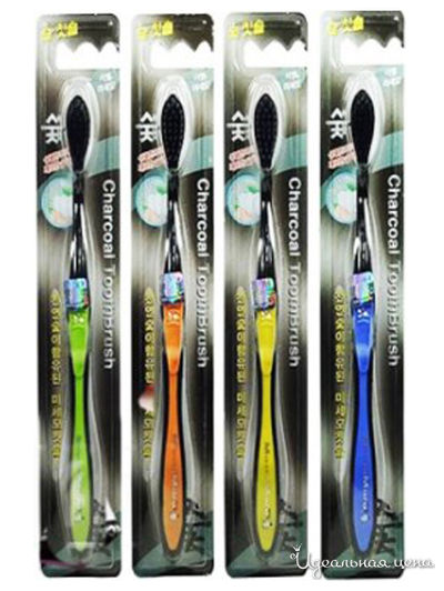 Зубная щетка с бамбуковым угольным напылением (средней жесткости), Mashimaro