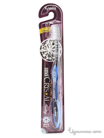 Зубная щётка Black Crystal со сверхтонкими концами щетинок разной длины с анионами (мягкая), Mukunghwa