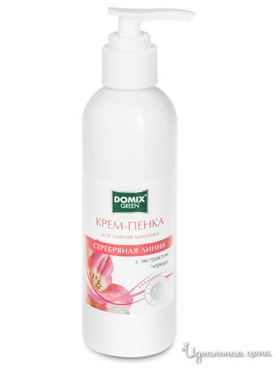 Крем-пенка для снятия макияжа с чередой и наносеребром, 200 мл, DOMIX