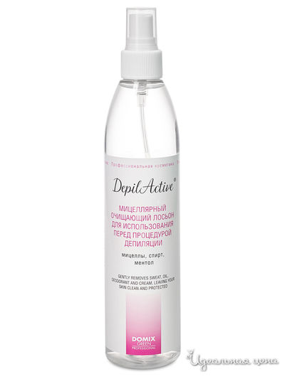 Мицеллярный очищающий лосьон для использования перед процедурой депиляции, 320 мл, DOMIX
