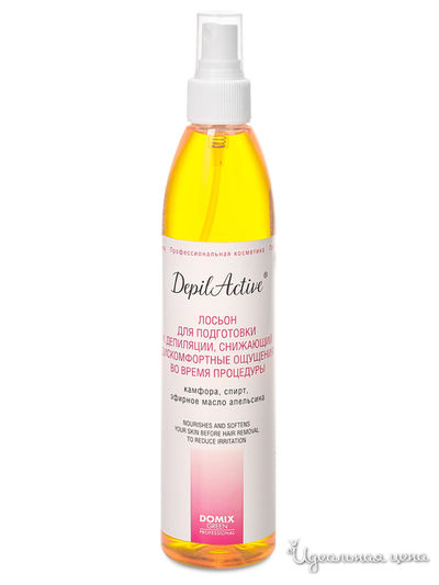 Лосьон для подготовки к депиляции, снижающий дискомфортные ощущения во время процедуры, 320 мл, DOMIX