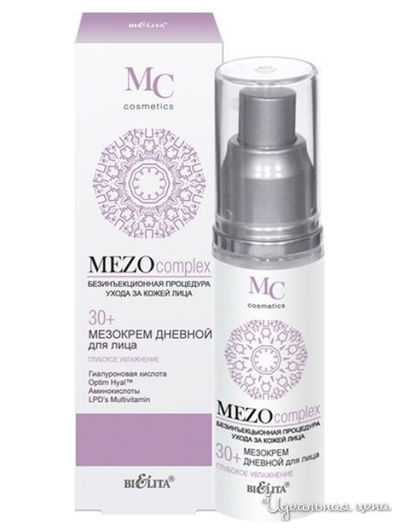Мезокрем для лица дневной Глубокое увлажнение 30+ MEZOcomplex, 50 мл, Bielita