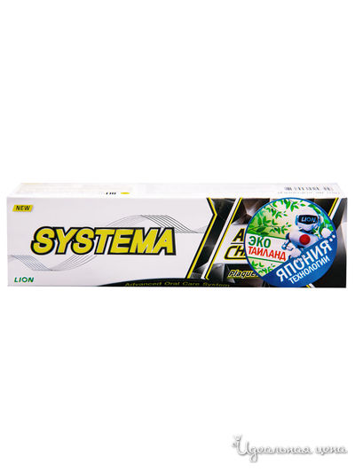 Зубная паста с древесным углём Thailand Systema, 90 г, Lion