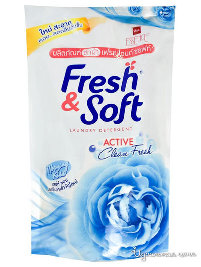 Гель для стирки всех типов тканей концентрированный Утренний поцелуй Fresh&Soft, 400 мл, Lion