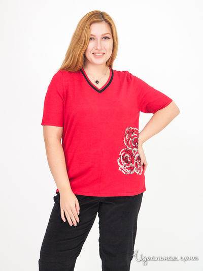 Джемпер с короткими рукавами Klingel, цвет бордовый