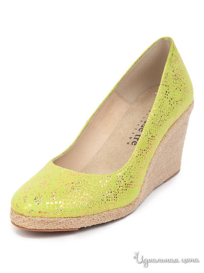 Туфли на танкетке Uno Due Tre Klingel, цвет желтый, золотистый