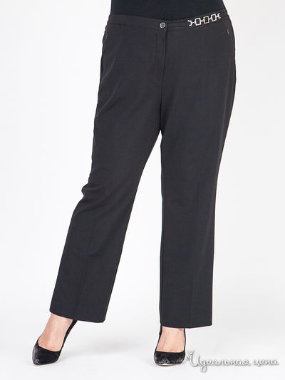 Прямые брюки с декоративной пряжкой Klingel, цвет черный