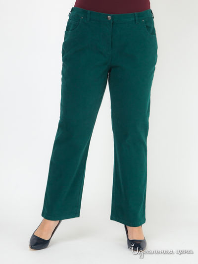 Прямые брюки Laura Kent Klingel, цвет темно-зеленый