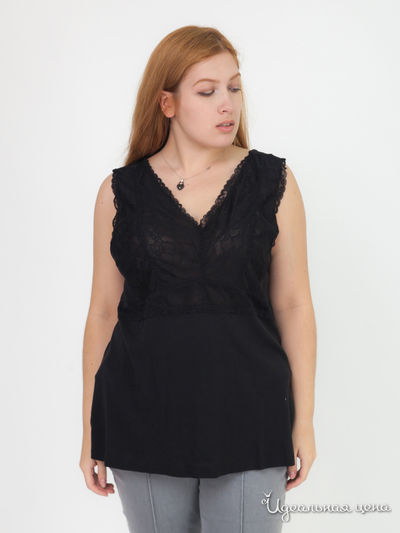 Майка бельевая с кружевом Harmony Klingel, цвет черный