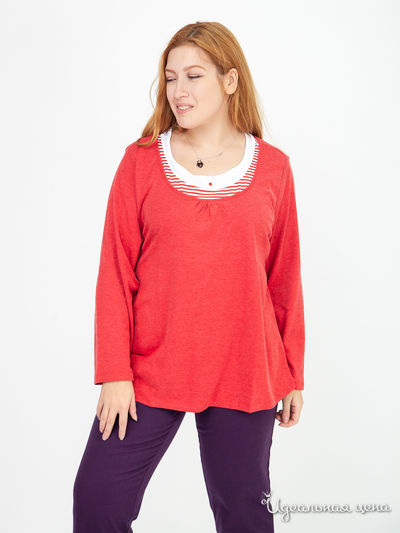 Лонгслив 2 в 1 Klingel, цвет красный, полоска